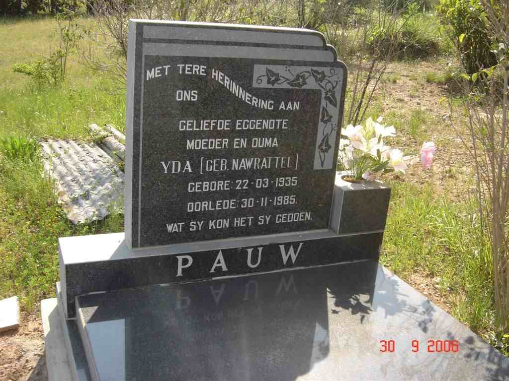 PAUW Yda nee NAWRATTEL 1935-1985