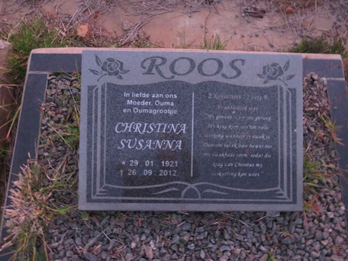 ROOS Christina Susanna 1921-2012