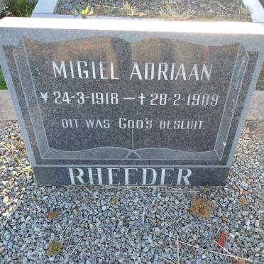 RHEEDER Migiel Adriaan 1918-1989