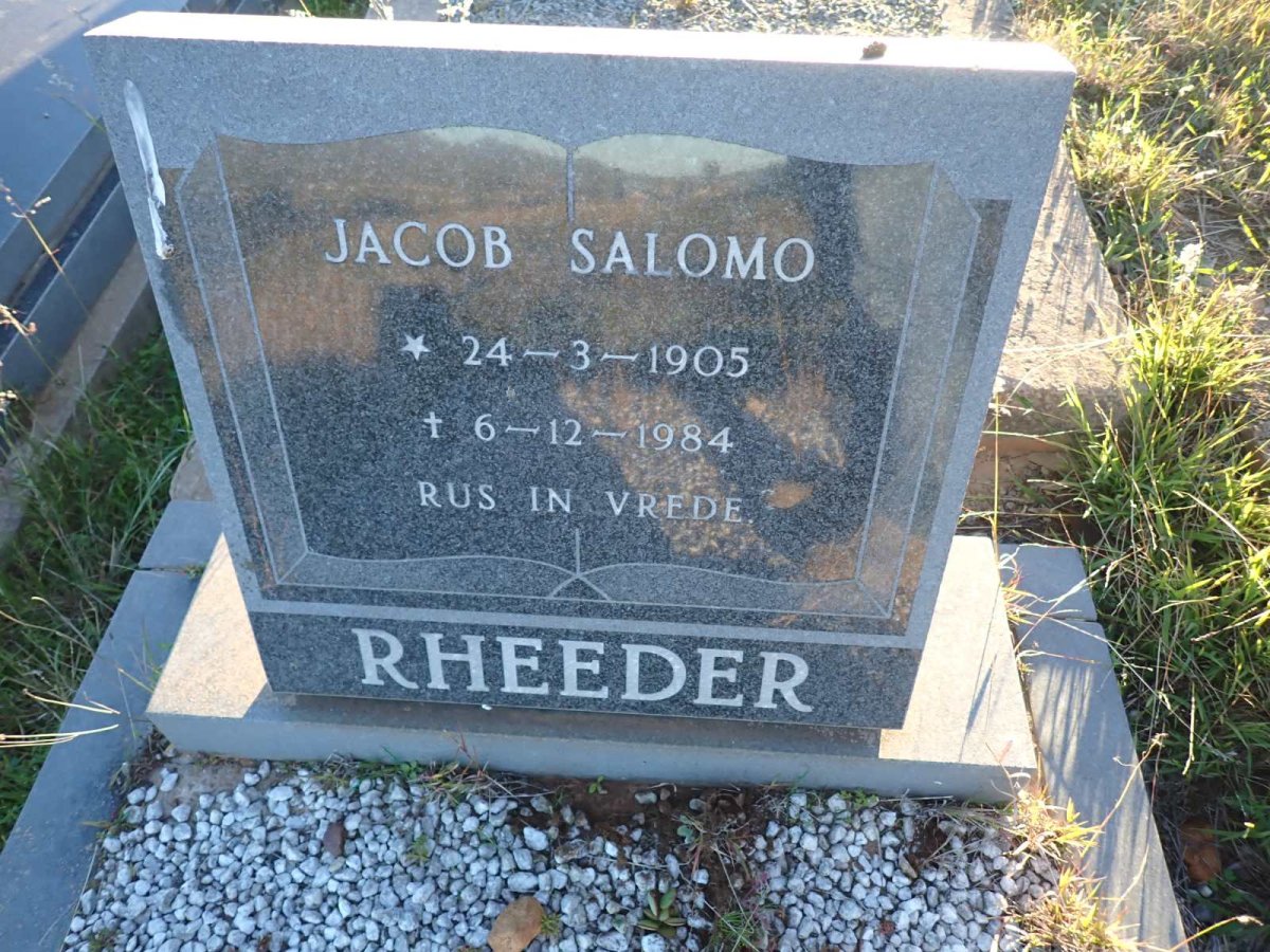 RHEEDER Jacob Salomo 1905-1984