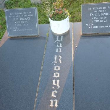 ROOYEN Gert Thomas 1919-1993 & Engela Maria 1941-2017
