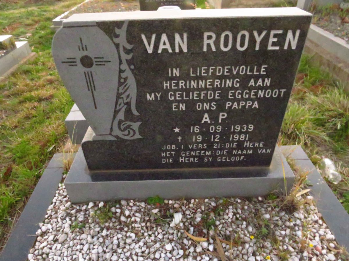 ROOYEN A.P., van 1939-1981