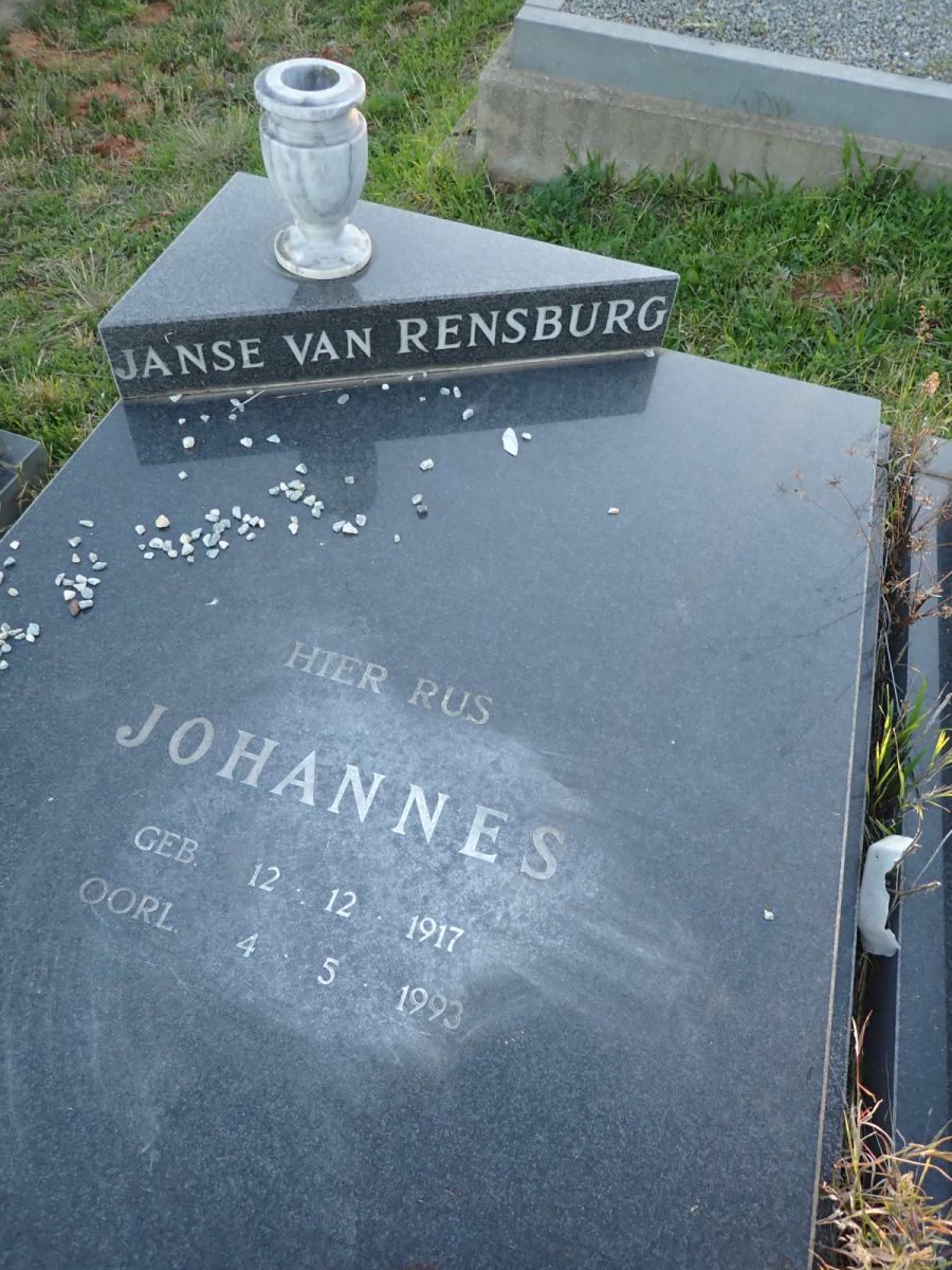 RENSBURG Johannes, Janse van 1917-1993