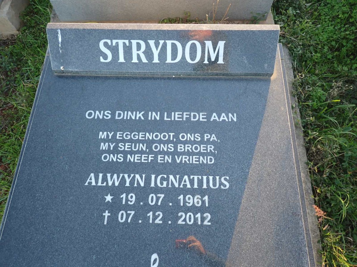 STRYDOM Alwyn Ignatius 1961-2012