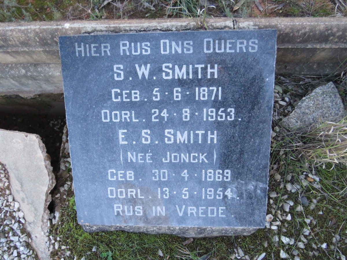 SMITH S.W. 1871-1953 & E.S. JONCK 1869-1954