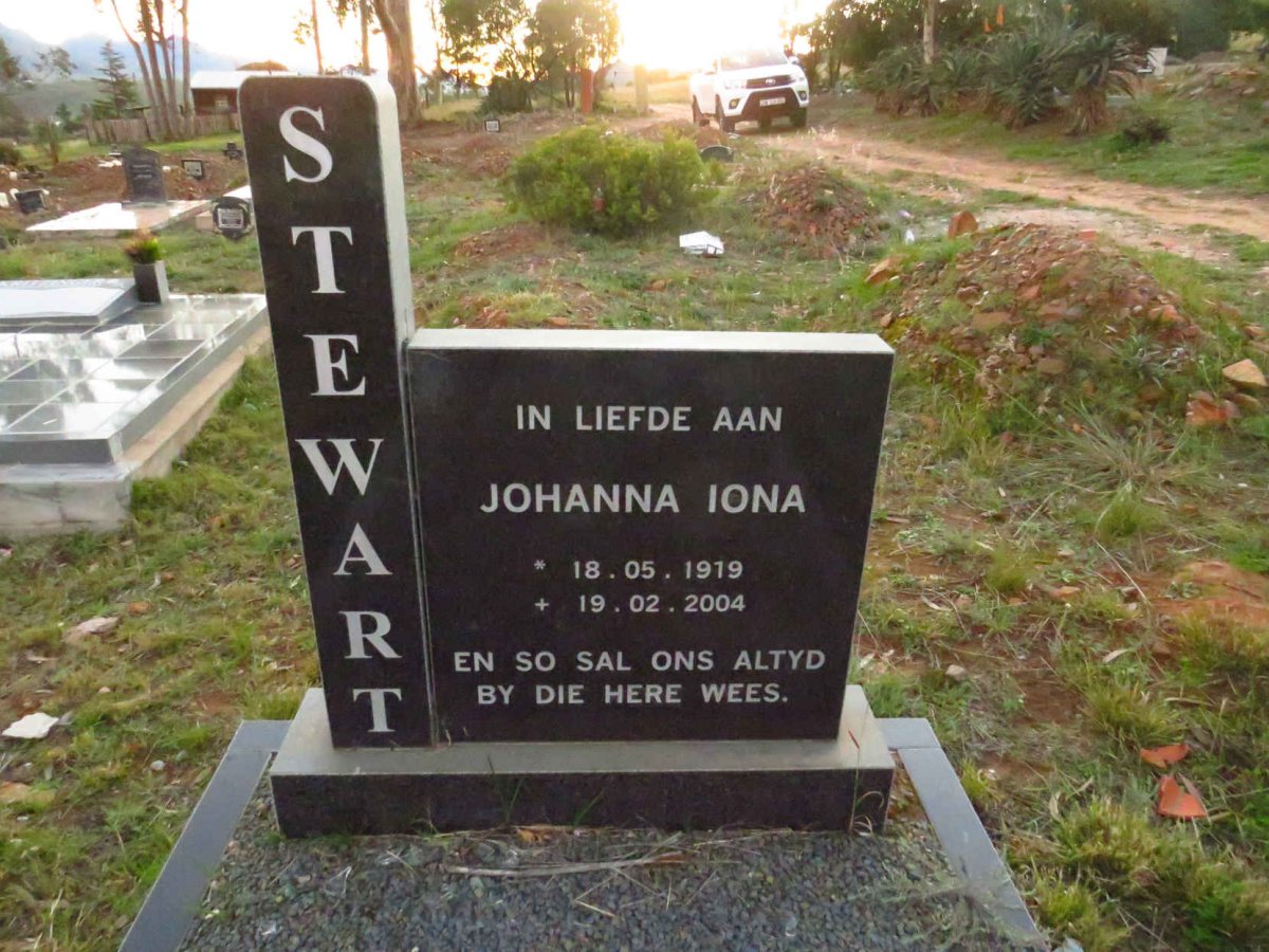 STEWART Johanna Iona 1919-2004