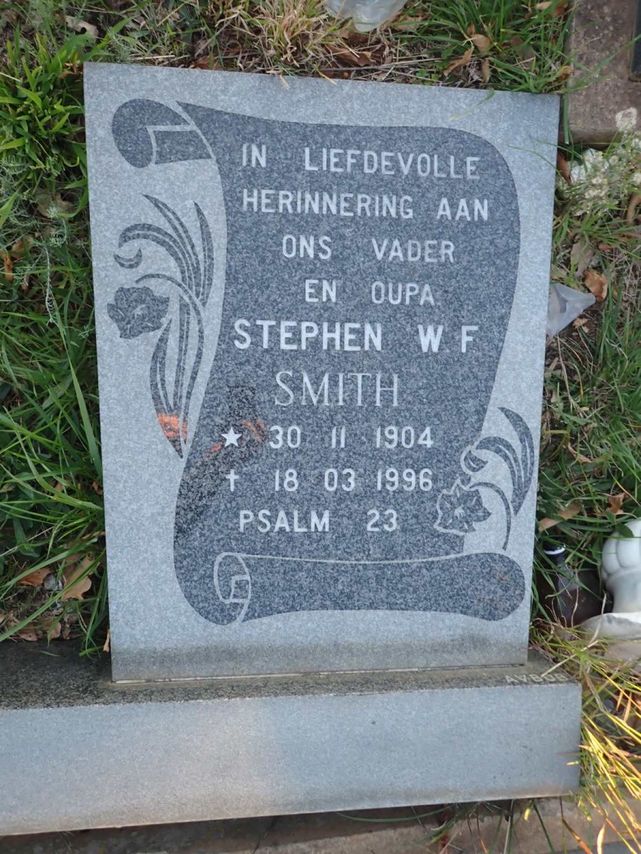 SMITH Stephen W.F. 1904-1996