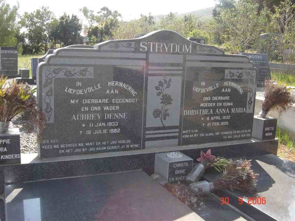 STRYDOM Aubrey Denne 1933-1982 &amp; Dorothea Anna Maria 1932-1995