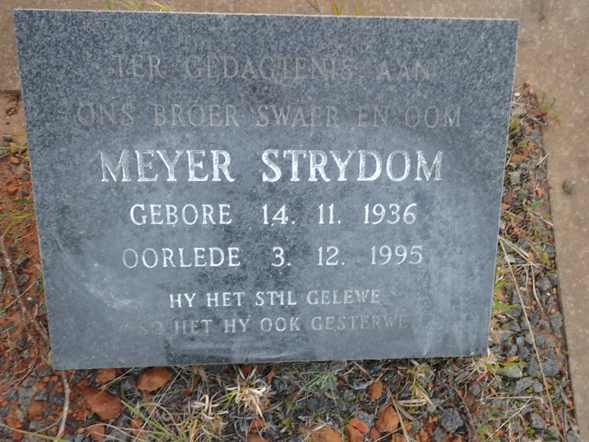 STRYDOM Meyer 1936-1995