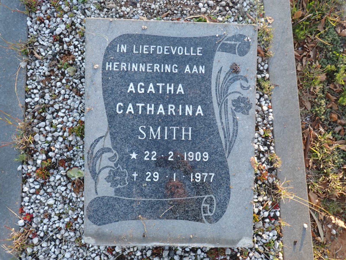 SMITH Agatha Catharina 1909-1977