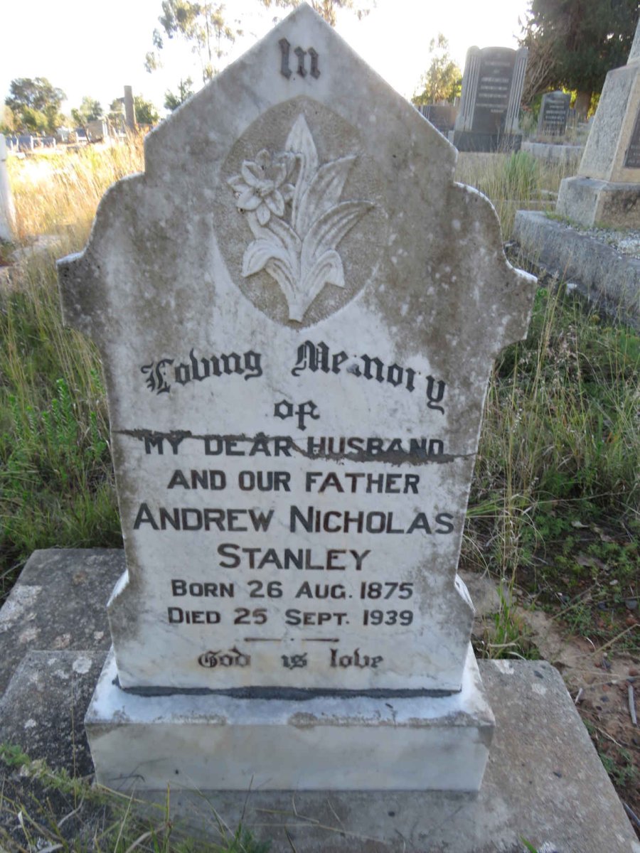 STANLEY Andrew Nicholaas 1875-1939