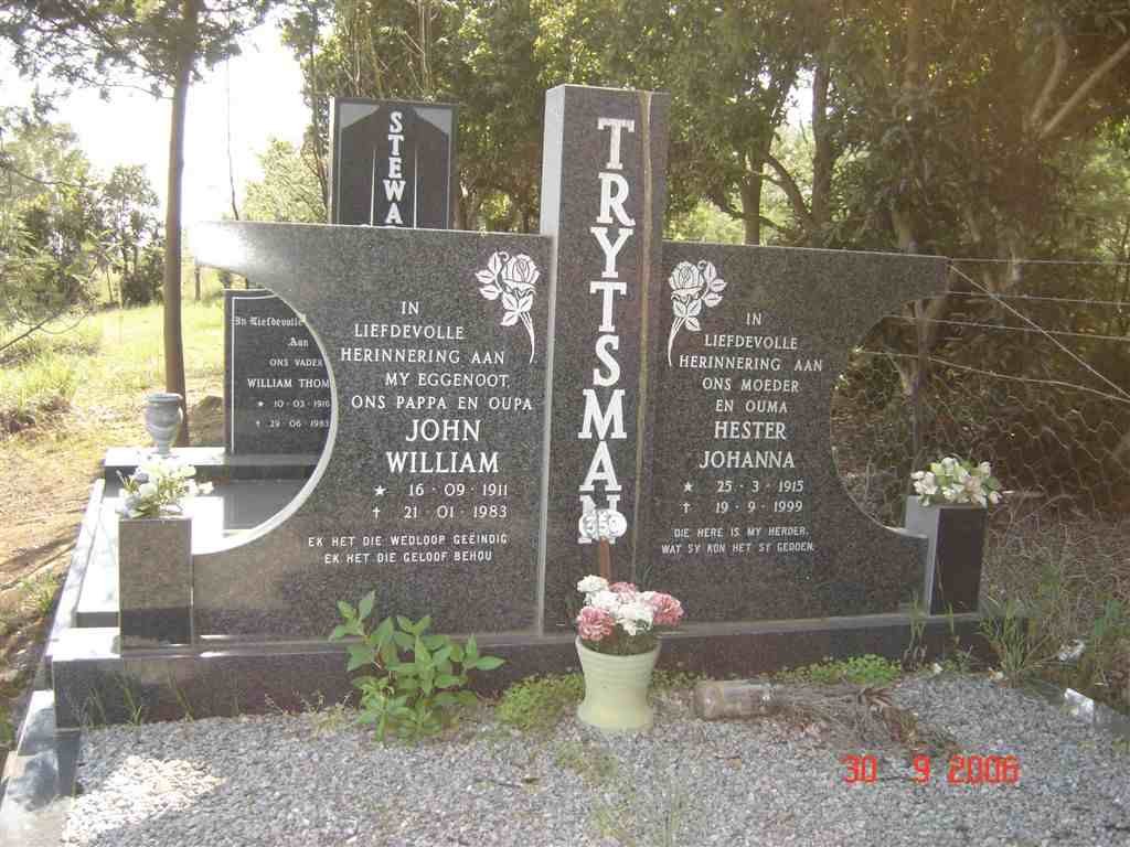 TRYTSMAN John William 1911-1983 &amp; Hester Johanna 1915-1999