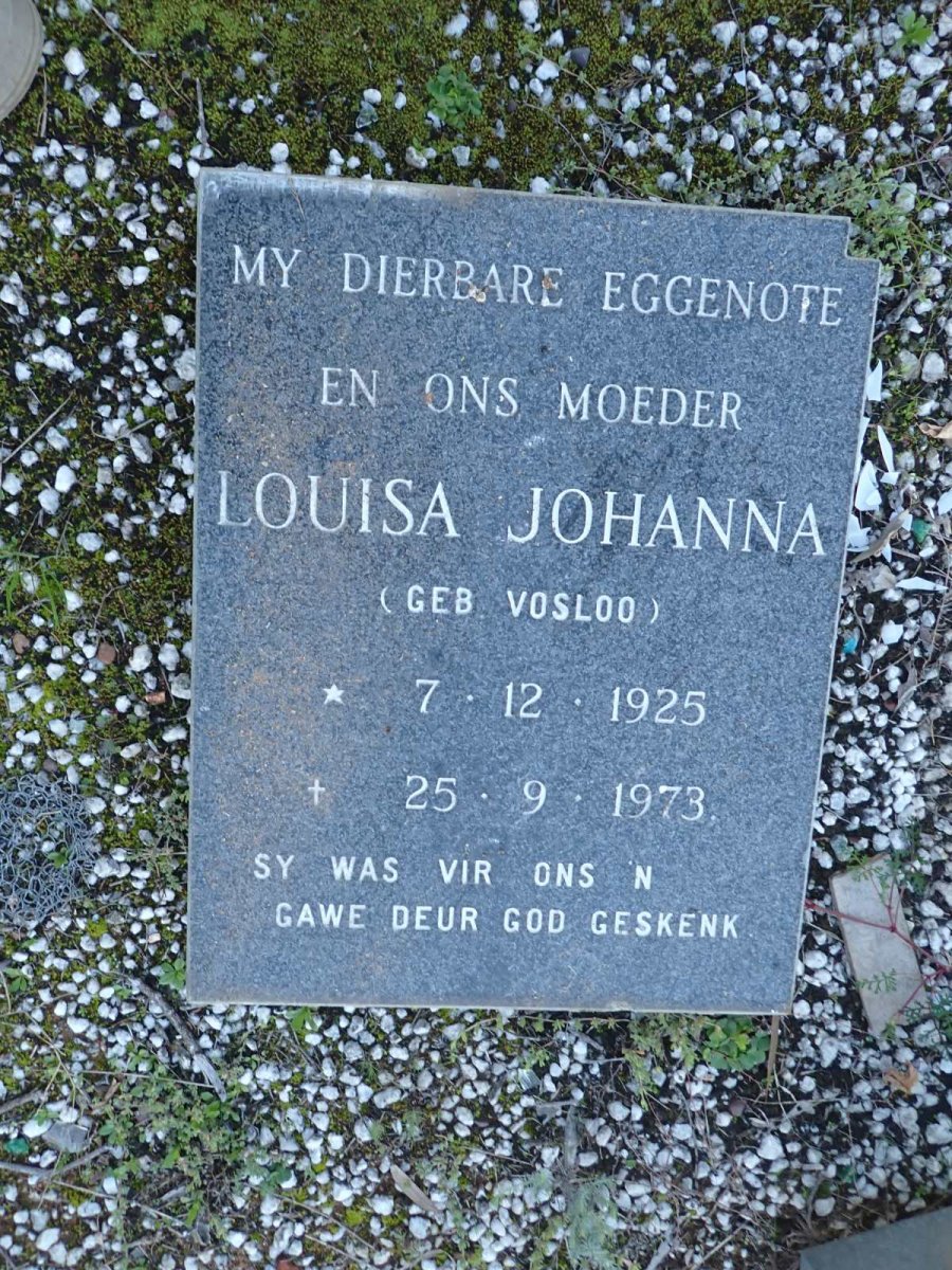 VOSLOO Louisa Johanna 1925-1973