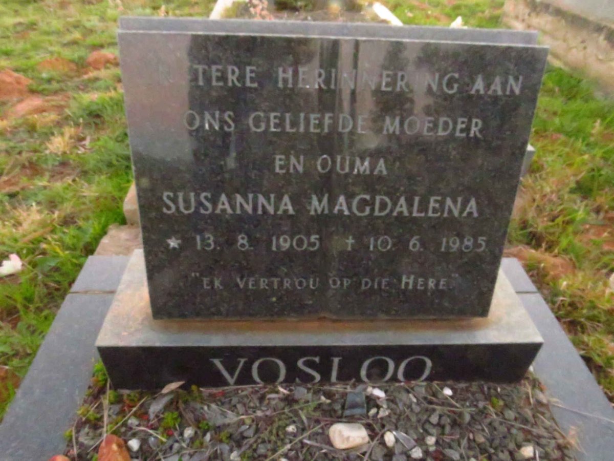 VOSLOO Susanna Magdalena 1905-1985