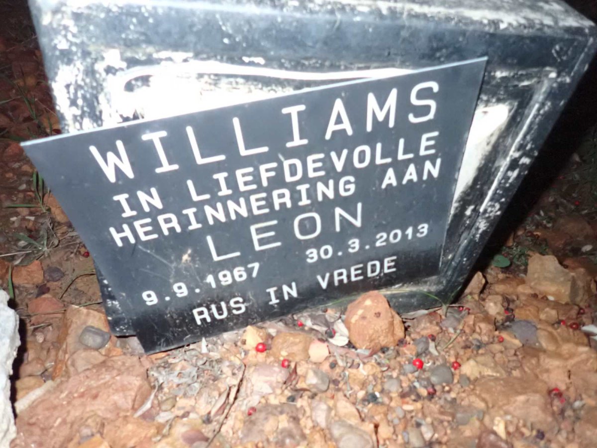 WILLIAMS Leon 1967-2013