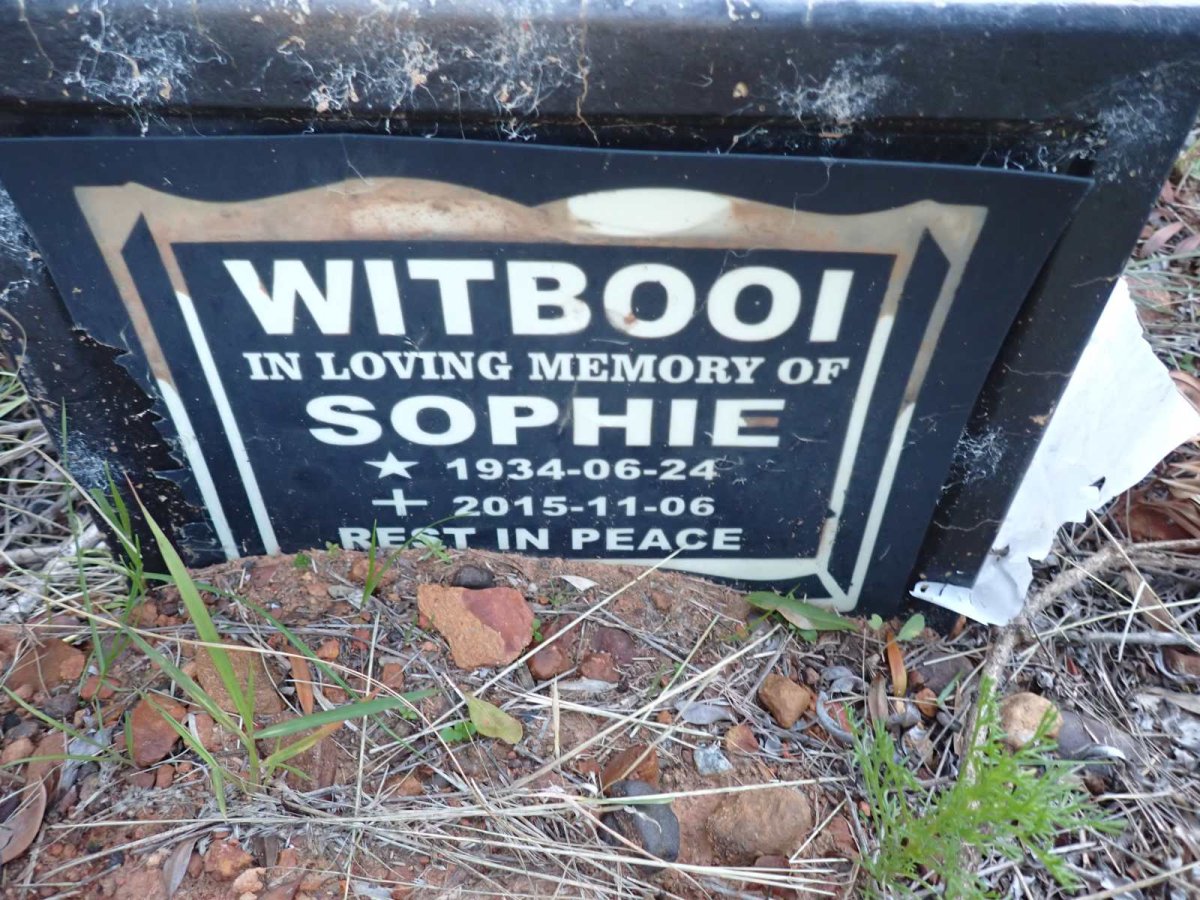 WITBOOI Sophie 1934-2015