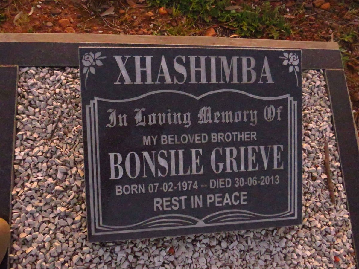 XHASHIMBA Bonsile Grieve 1974-2013