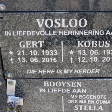 VOSLOO Gert 1933-2016 :: VOSLOO Kobus 1937-2017