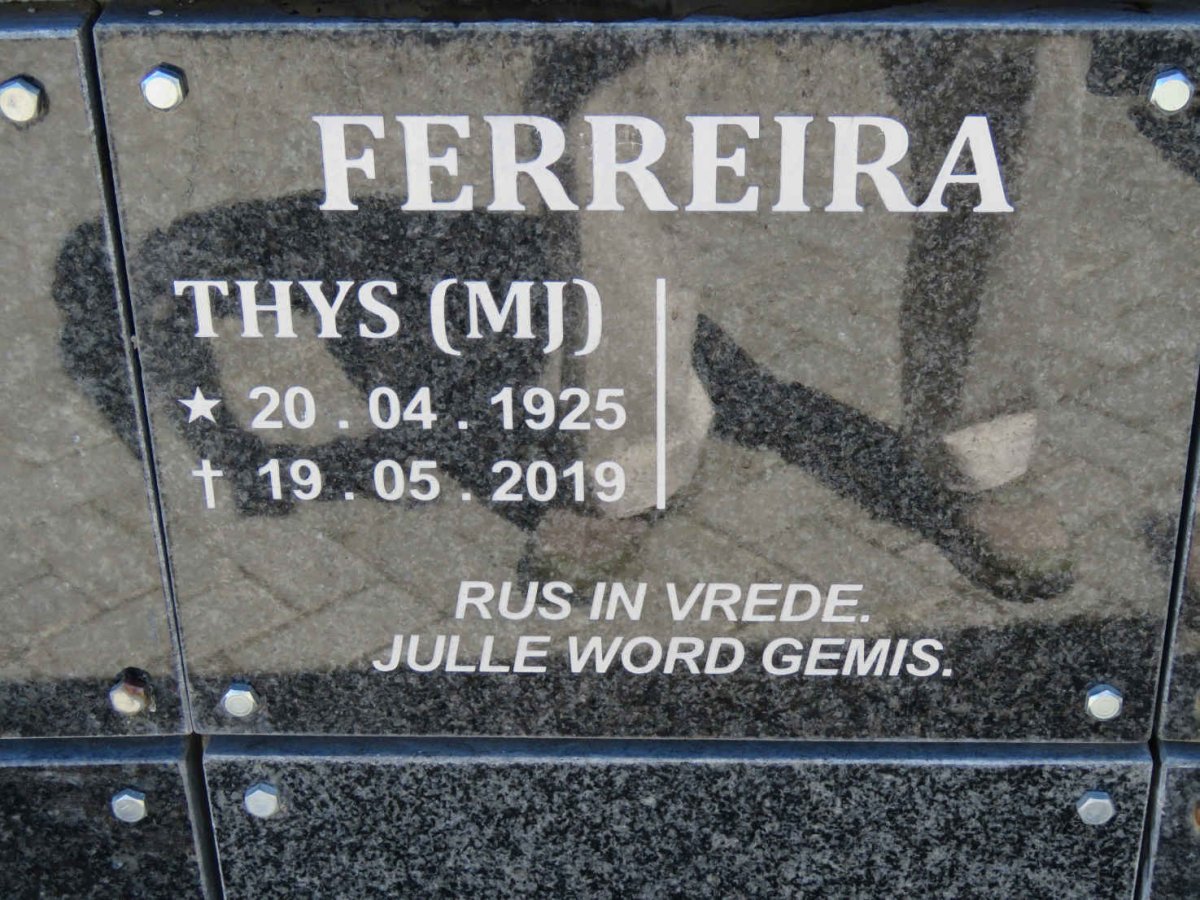 FERREIRA M.J. 1925-2019