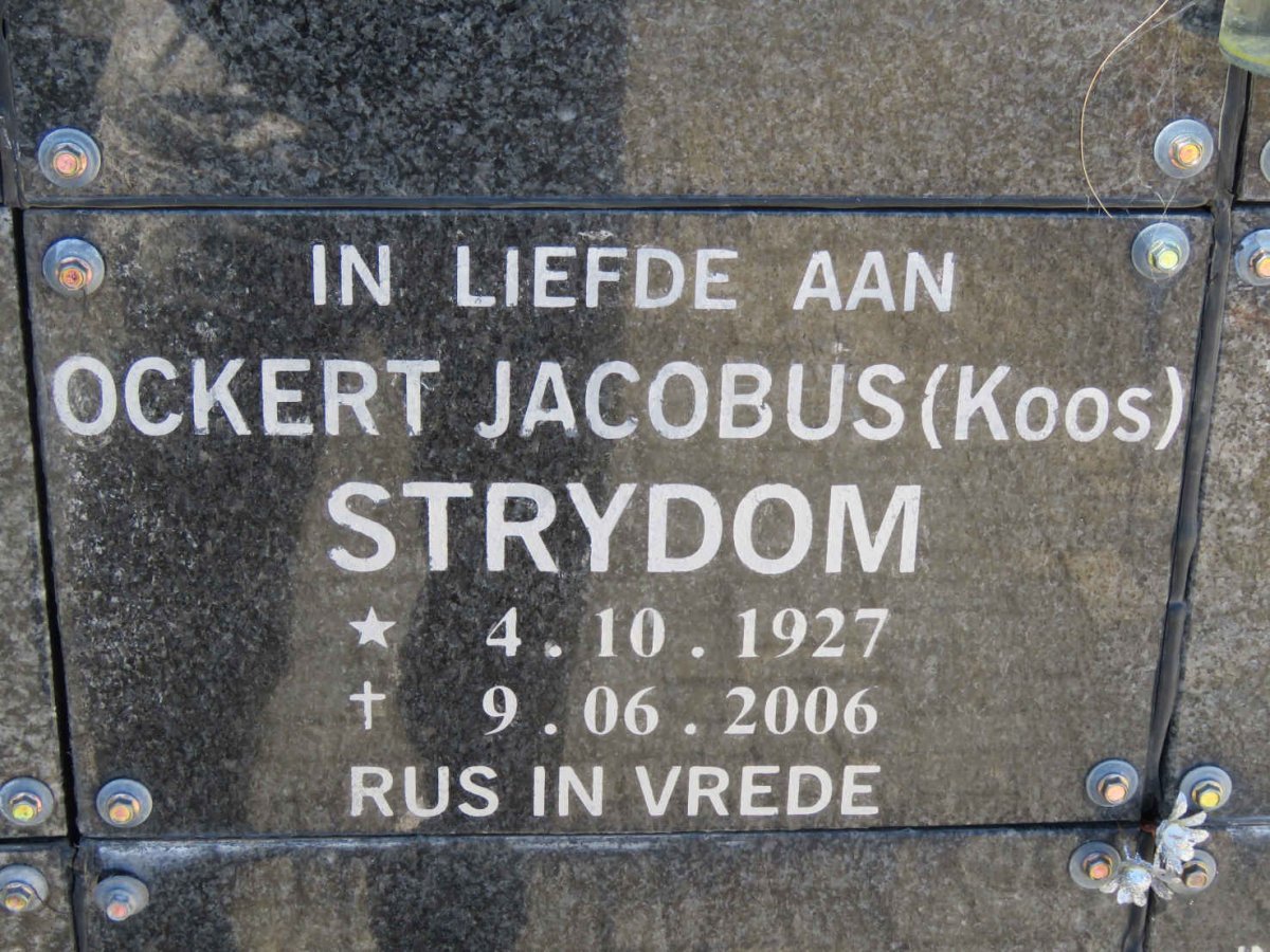 STRYDOM Ockert Jacobus 1927-2006