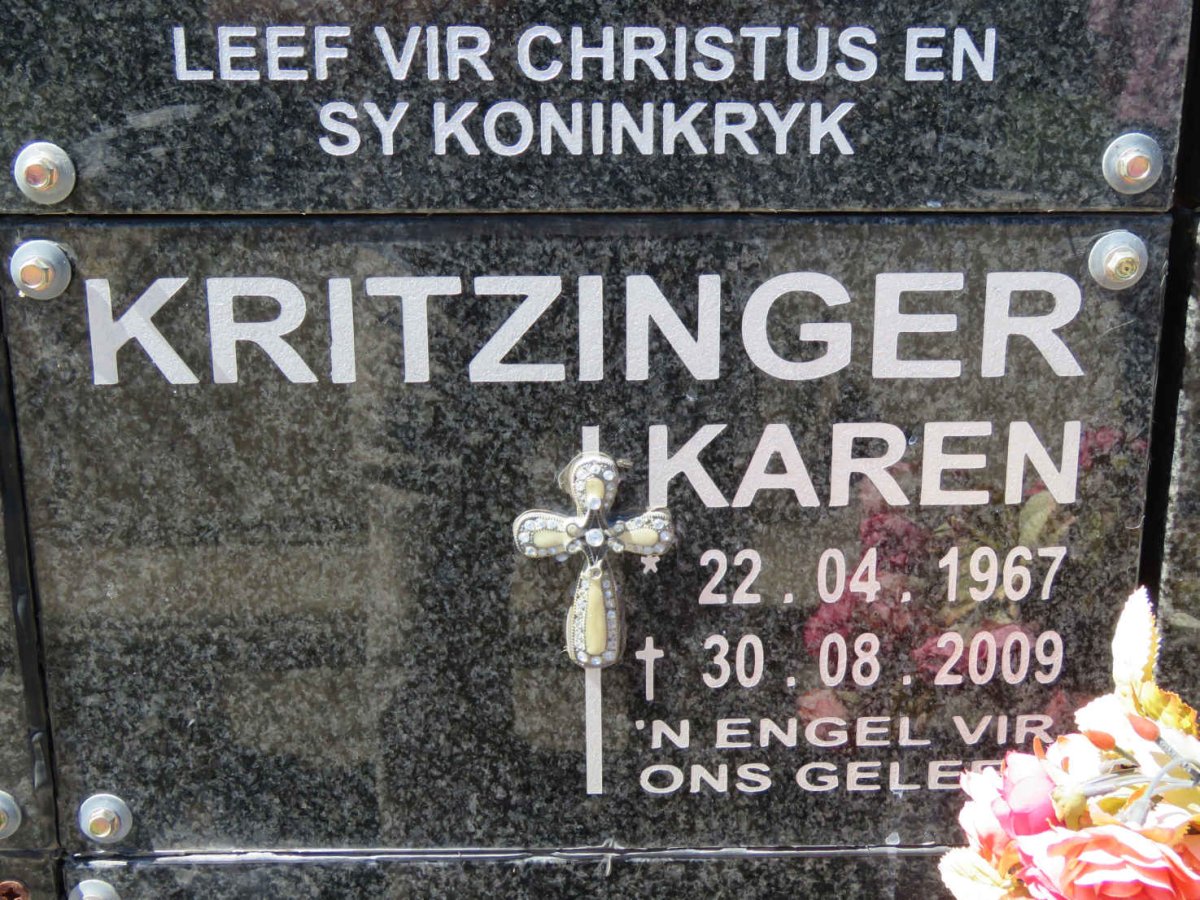 KRITZINGER Karen 1967-2009