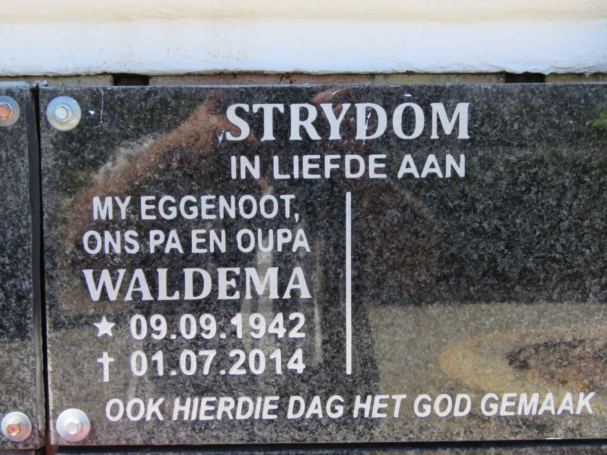 STRYDOM Waldema 1942-2014