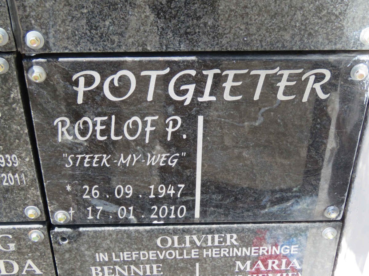 POTGIETER Roelof P. 1947-2010