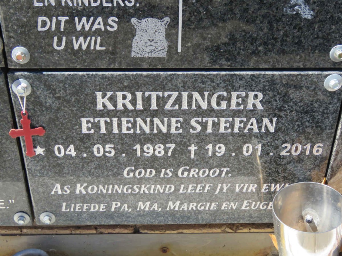 KRITZINGER Etienne Stefan 1987-2016