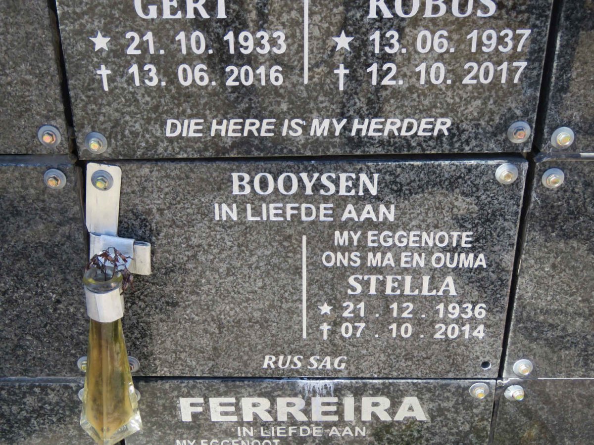BOOYSEN Stella 1936-2014