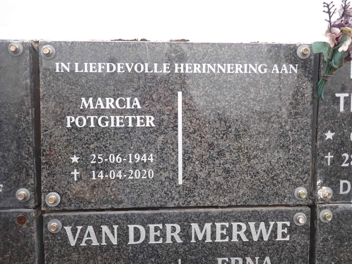 POTGIETER Marcia 1944-2020