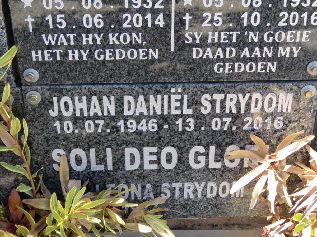 STRYDOM Johan Daniël 1946-2016 &amp; Leona