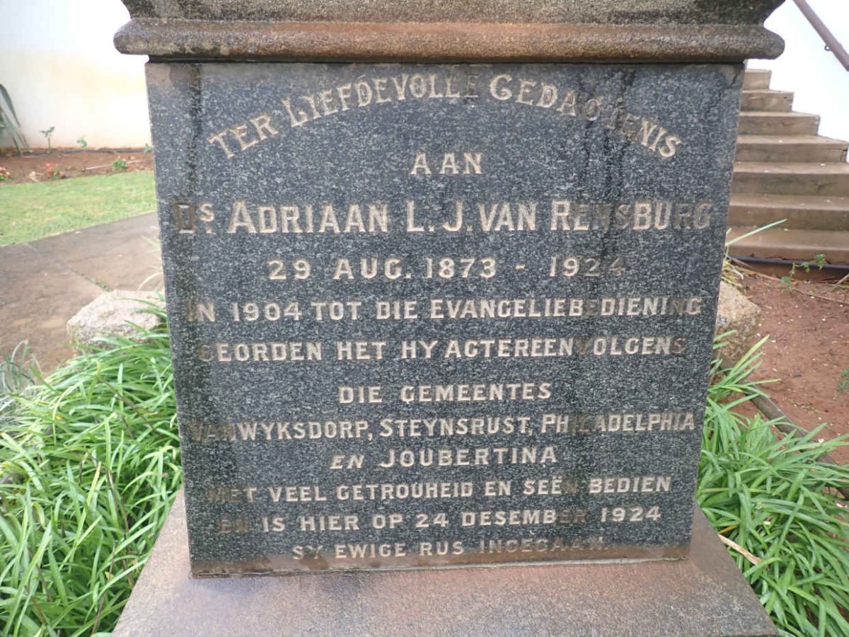 RENSBURG Adriaan L.J., van 1873-1924