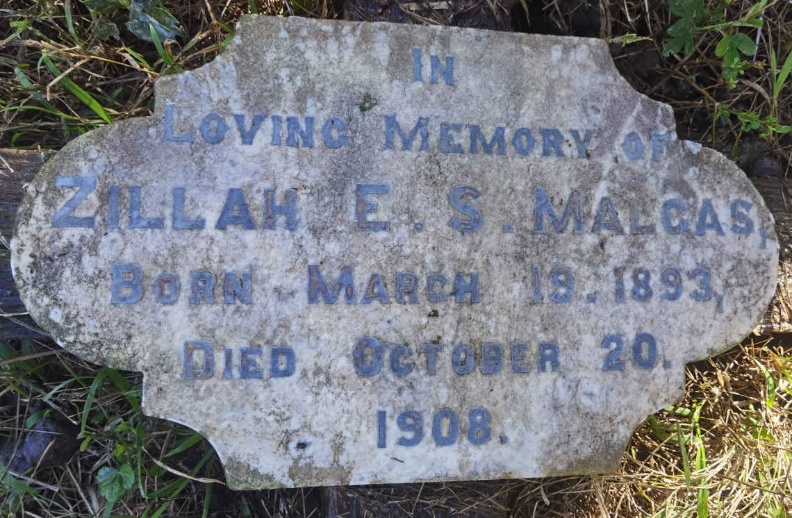 MALGAS Zillah E.S. 1893-1908