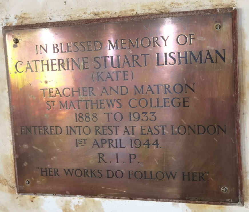 LISHMAN Catherine Stuart -1944