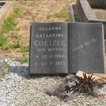 COETZEE Susanna Catharina nee MARAIS 1882-1973