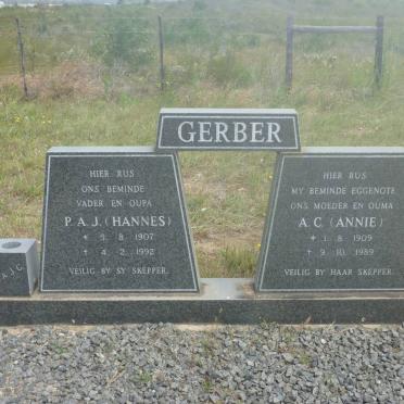 GERBER P.A.J. 1907-1992 &amp; A.C. 1909-1989