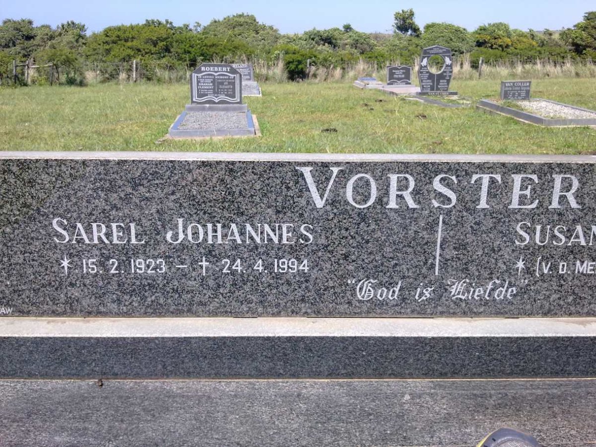 VORSTER Sarel Johannes 193-1994 &amp; Susanna Gezina V.D. MERWE 1925-2000