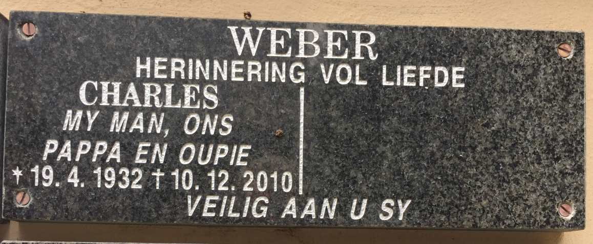WEBER Charles 1932-2010