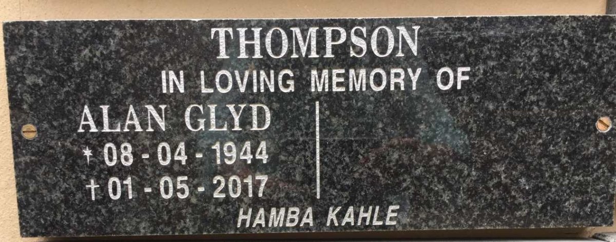 THOMPSON Alan Glyd 1944-2017