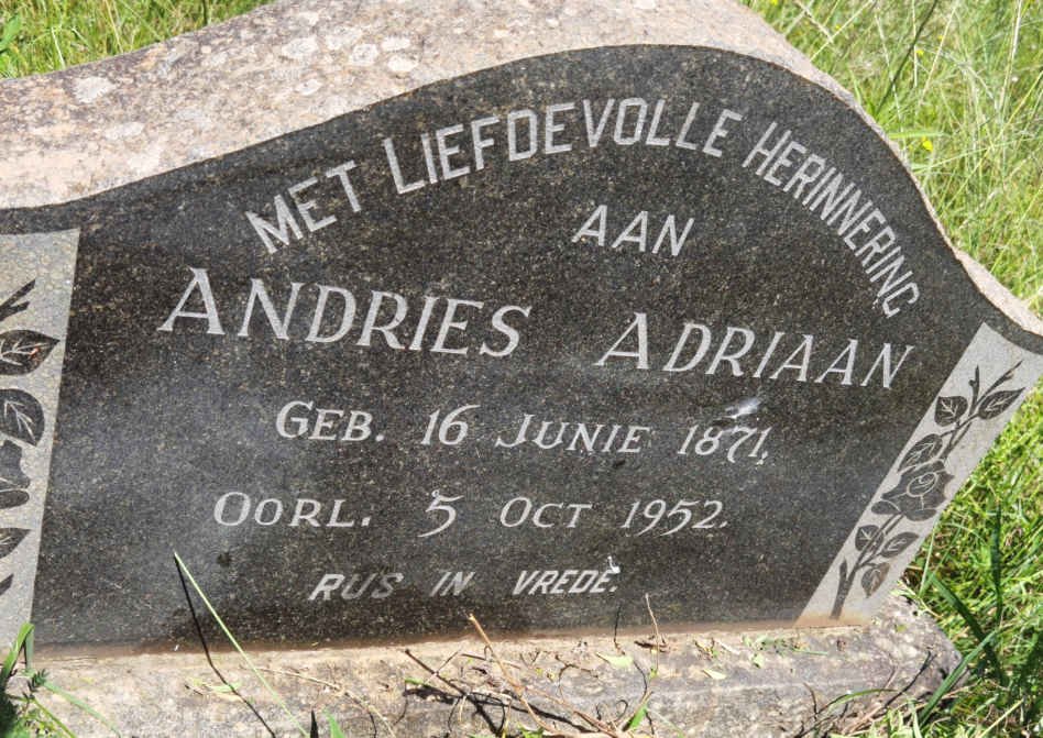 ADRIAAN Andries 1871-1952