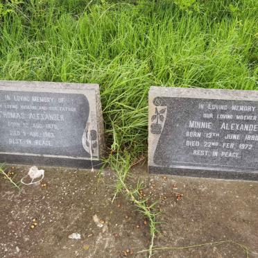ALEXANDER Thomas 1879-1963 &amp; Minnie 1888-1972