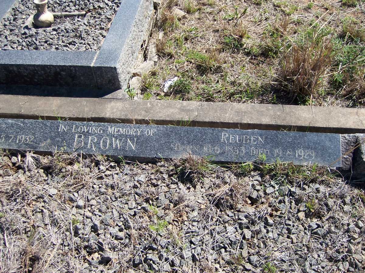 BROWN Reuben 1853-1929 &amp; Sarah E. 1854-1932 _1