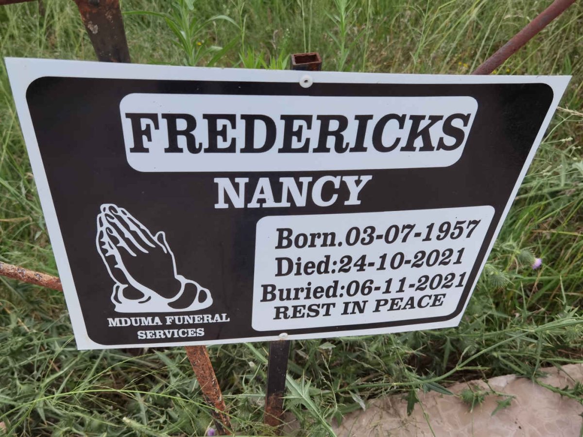 FREDERICKS Nancy 1957-2021