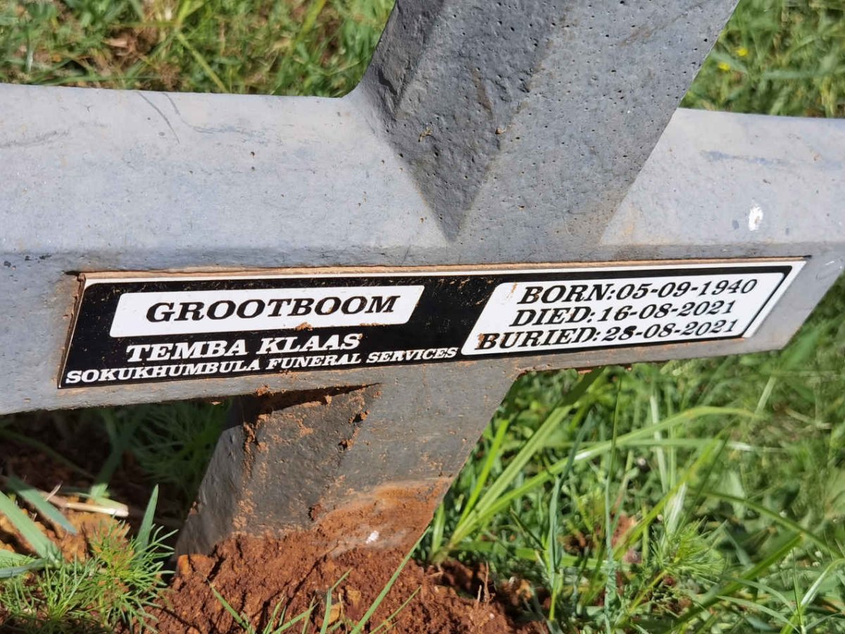 GROOTBOOM Temba Klaas 1940-2021