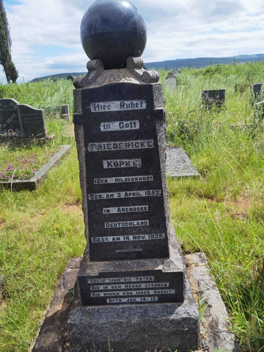 KOPKE Friedericke nee HILDEBRAND 1852-1935
