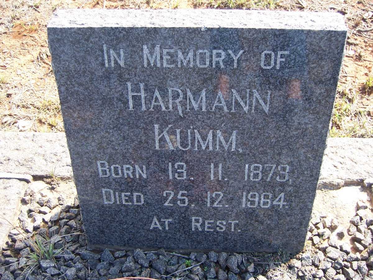 KUMM Harmann 1873-1964