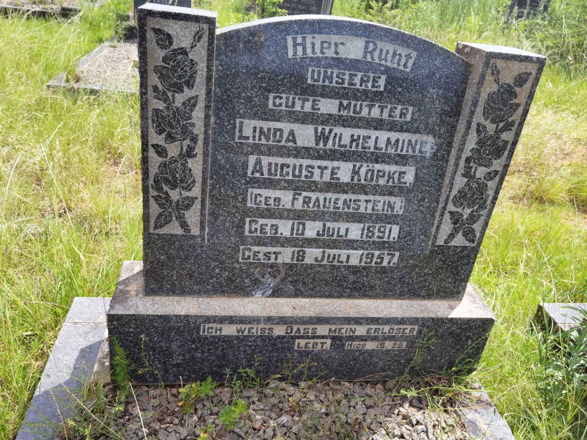 KOPKE Linda Wilhelmine Auguste nee FRAUENSTEIN 1891-1957