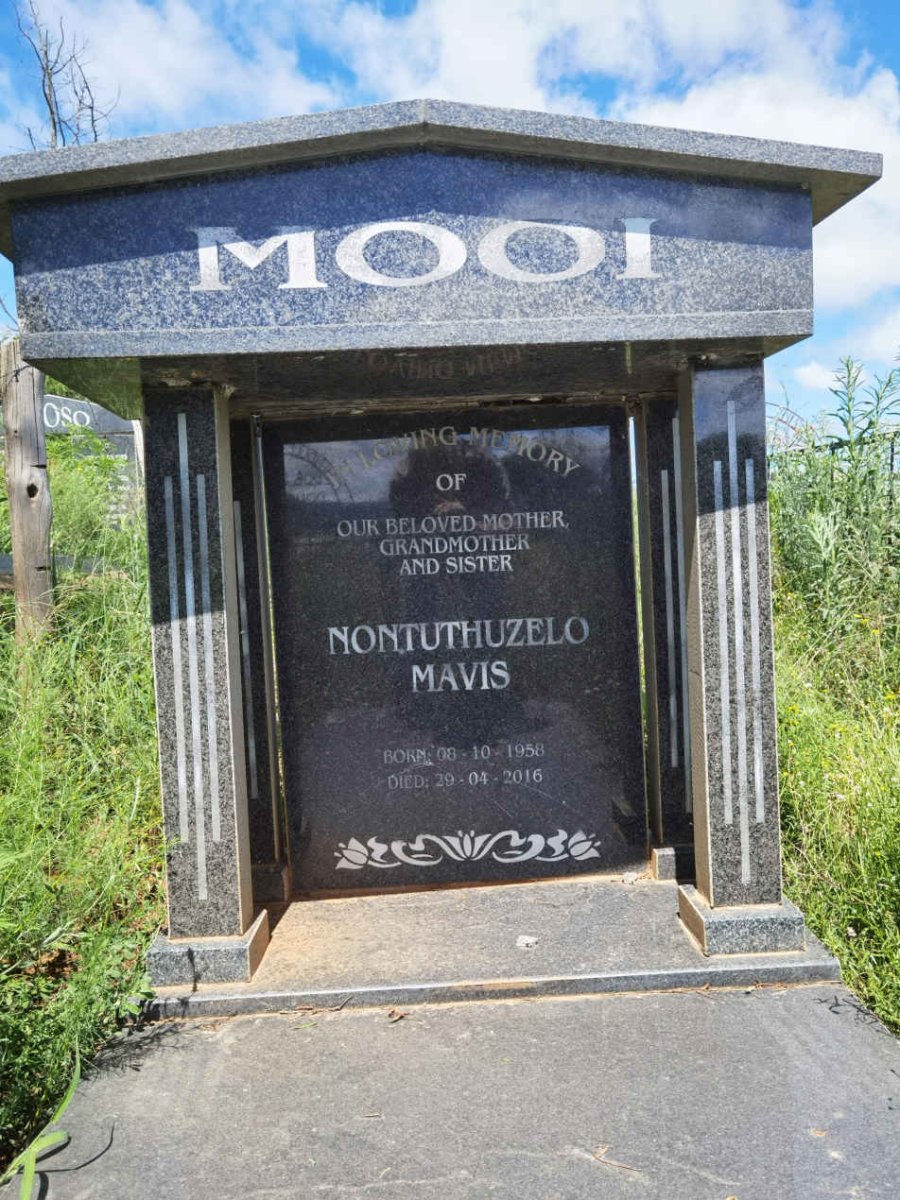 MOOI Nontuthuzelo Mavis 1958-2016