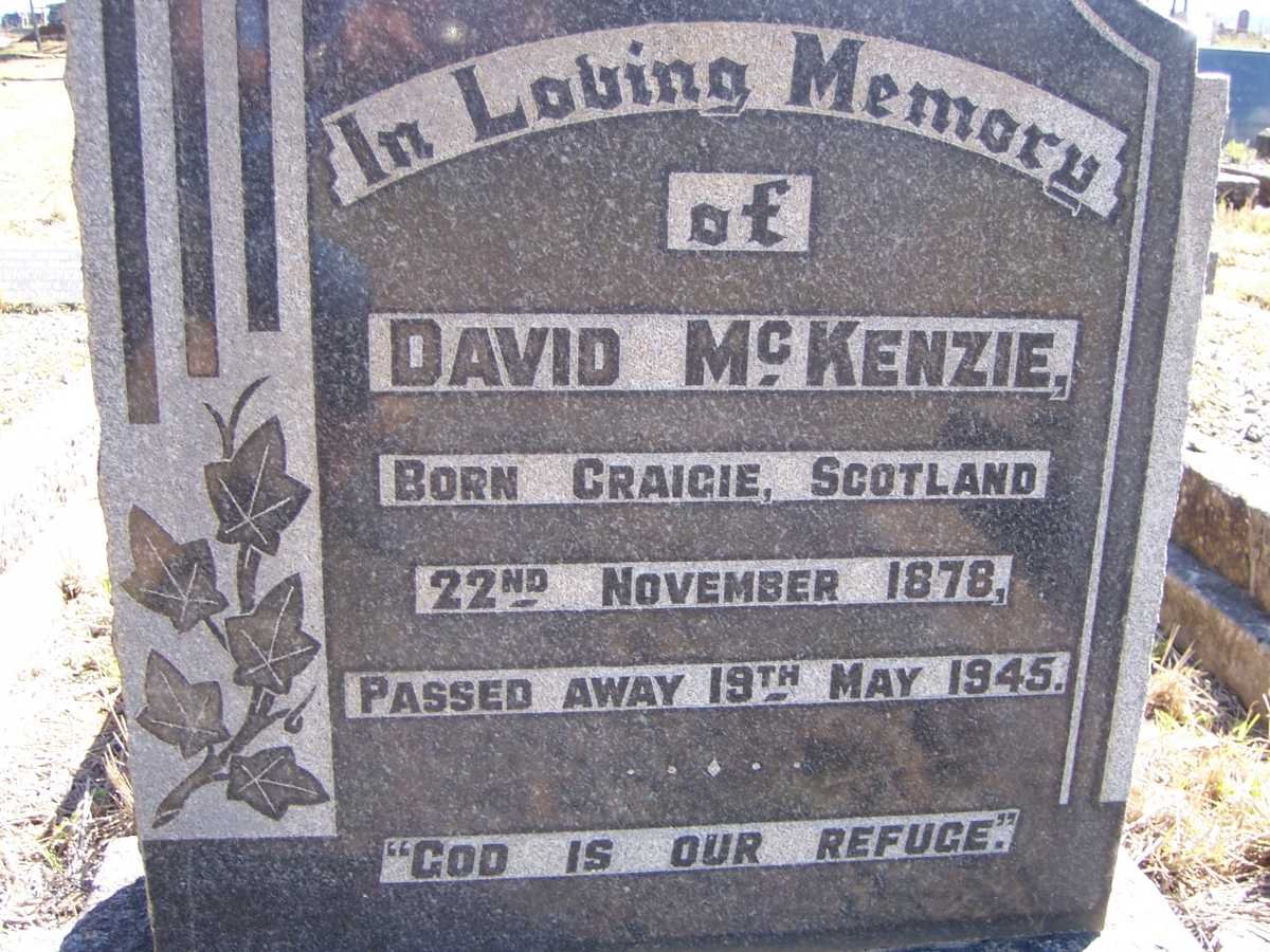 McKENZIE David 1878-1945