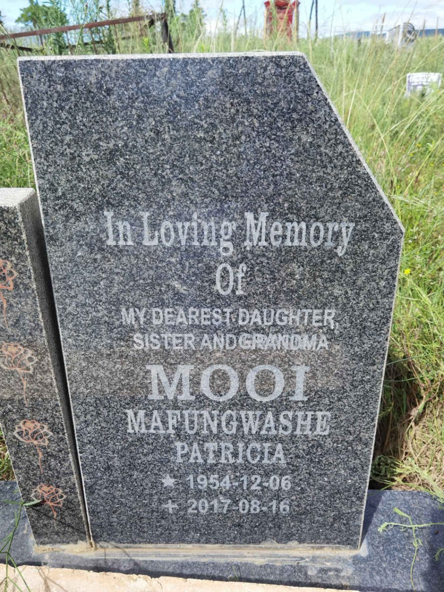 MOOI Mafungwashe Patricia 1954-2017